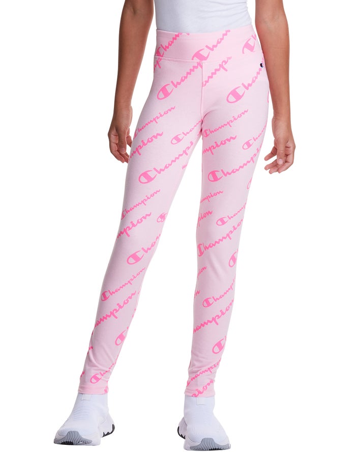 Champion Allover Logo - Tytön Pinkki Legginsit - Suomi 2857390-NB